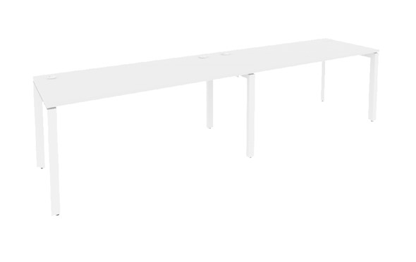 Офисный стол на металлокаркасе O.MP-RS-2.4.8 Белый/Белый бриллиант в Стерлитамаке - изображение