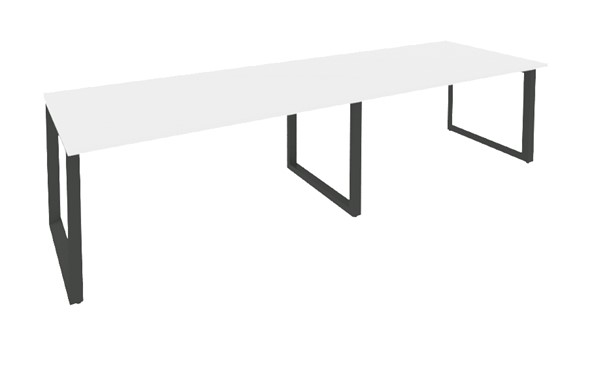 Стол для переговоров O.MO-PRG-2.4 Антрацит/Белый бриллиант в Стерлитамаке - изображение