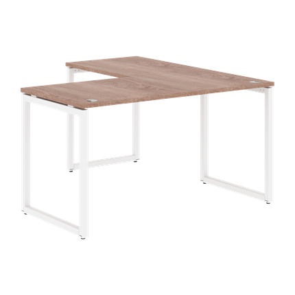 Письменный стол угловой левый XTEN-Q Дуб-сонома- белый XQCT 1415 (L) (1400х1500х750) в Стерлитамаке - изображение