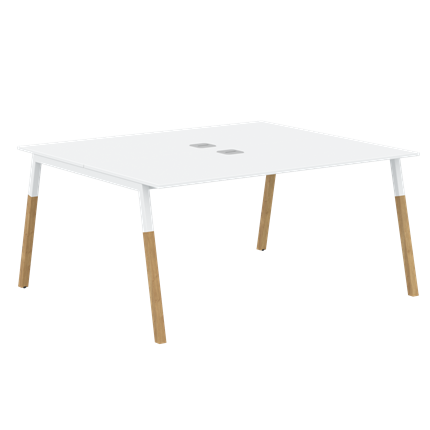 Стол для переговоров FORTA Белый-Белый-Бук FWST 1513 (1580x1346x733) в Стерлитамаке - изображение