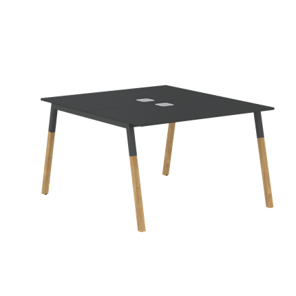 Переговорный стол FORTA Черный Графит-Черный Графит-Бук  FWST 1113 (1180x1346x733) в Стерлитамаке - изображение