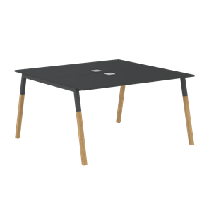 Переговорный стол FORTA Черный Графит-Черный Графит-Бук  FWST 1313 (1380x1346x733) в Уфе