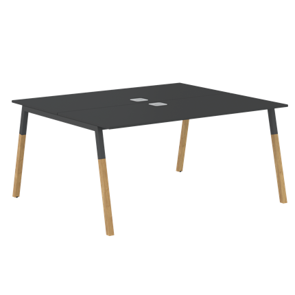 Переговорный стол FORTA Черный Графит-Черный Графит-Бук FWST 1513 (1580x1346x733) в Стерлитамаке - изображение
