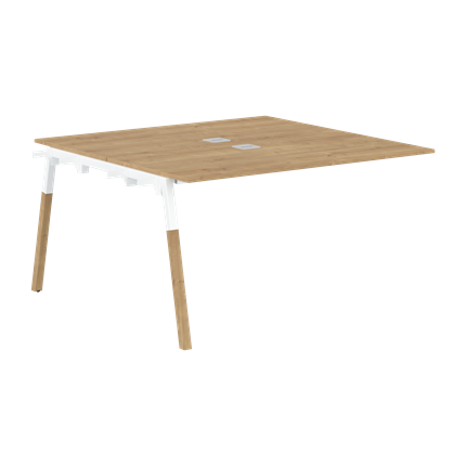 Переговорный стол FORTA Дуб Гамильтон-Белый-Букк FIWST 1313 (1380х1346х733) в Стерлитамаке - изображение