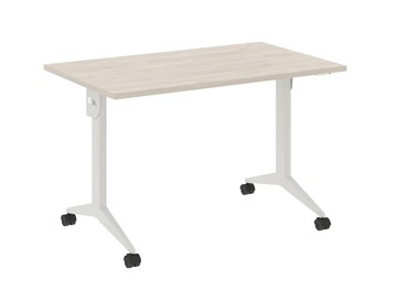 Складной стол X.M-3.7, Металл белый/Денвер светлый в Стерлитамаке