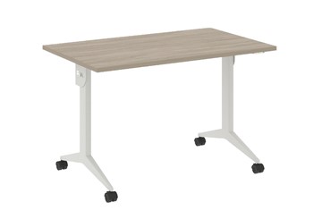 Складной стол X.M-3.7, Металл белый/Дуб Аттик в Стерлитамаке