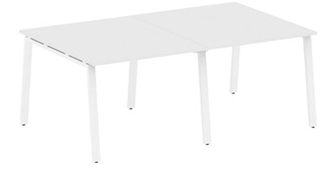Офисный стол для переговоров БА.ПРГ-2.2, Белый/Белый в Стерлитамаке