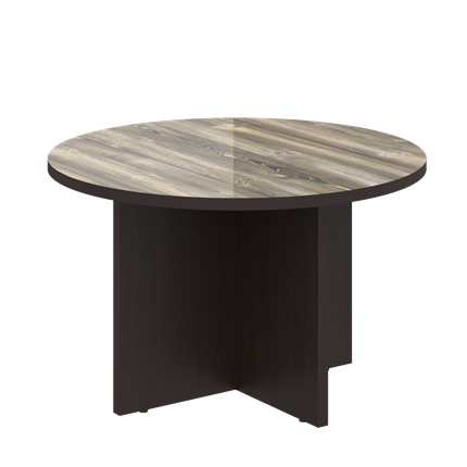 Стол круглый MORRIS Дуб Базель/Венге Магия MCT 120 (D1200х750) в Стерлитамаке - изображение