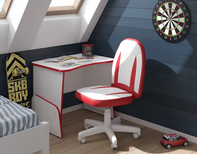 Стол Skill STG 7050, Белый/ Красный в Стерлитамаке - изображение 1