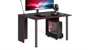 Компьютерный стол SKILLL SSTG 1385.1 , (1360x850x750), Антрацит/ Красный в Стерлитамаке - предосмотр