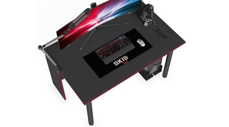 Компьютерный стол SKILLL SSTG 1385.1 , (1360x850x750), Антрацит/ Красный в Стерлитамаке - изображение 7