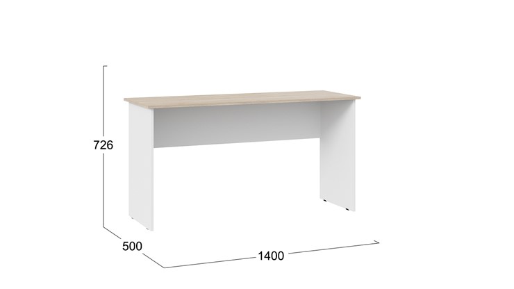 Письменный стол Тип 14, 1400 (Дуб Сонома/Белый Ясень) в Стерлитамаке - изображение 2