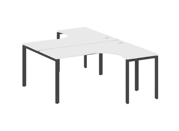 Письменный стол Metal System БП.РАС-СА-2.4 Белый/Антрацит в Стерлитамаке - изображение