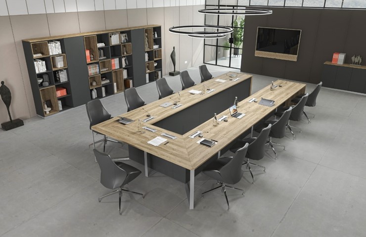 Составной стол для переговоров Speech Cube (262.5x240x75.6) СП 123 ДС БП ХР в Стерлитамаке - изображение 9