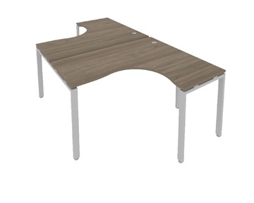 Офисный стол на металлокаркасе Metal System БП.РАС-СА-2.4 Вяз/Серый в Стерлитамаке