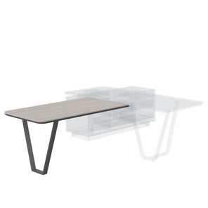 Брифинг (стол приставной)  для 4-5 посетителей LINE Дуб-серый-антрацит СФ-573415.1 (1520х810х762) в Стерлитамаке