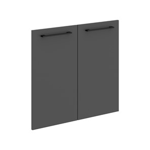 Дверь для шкафчика низкая MORRIS TREND Антрацит/Кария Пальмира MLD 42-2 (844х765х18) в Стерлитамаке