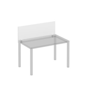 Экран для стола 120 на белом металлокаркасе фронтальный Комфорт КФ, белый премиум (120x45x1.8) К.Б 841 в Уфе