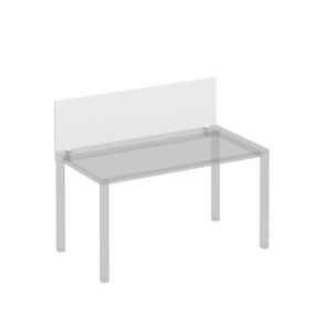 Экран для стола 140 на белом металлокаркасе Комфорт КФ, белый премиум (140x45x1.8) К.Б 842 в Стерлитамаке