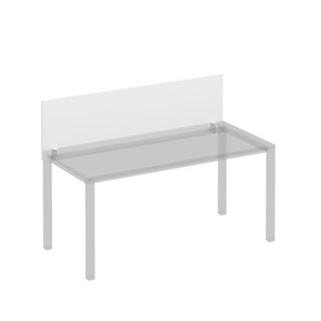 Экран для стола 160 на белом каркасе с кронштейнами Комфорт КФ, белый премиум (160x45x1.8) К.Б 843 в Стерлитамаке