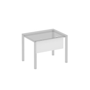 Экран стола защитный (ДСП) с кронштейнами для стола 100 на белом металлокаркасе Комфорт КФ, белый премиум (85x3.2x1.8) К.Б1 810 в Уфе