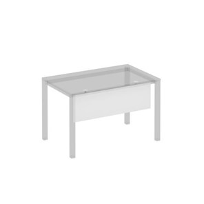 Экран стола защитный (ДСП) с кронштейнами для стола 120 на белом металлокаркасе Комфорт КФ, белый премиум (120x3.2x1.8) К.Б1 812 в Стерлитамаке