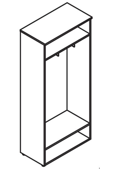Шкаф гардеробный MORRIS TREND Антрацит/Кария Пальмира MCW 85-1 (854x423x1956) в Стерлитамаке - изображение 1