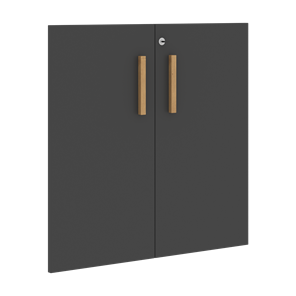 Двери для шкафов низкие с замком FORTA Черный ГрафитFLD 40-2(Z) (794х18х766) в Уфе