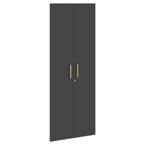 Двери для шкафов высокие с замком FORTA Черный Графит FHD 40-2(Z)  (794х18х1932) в Стерлитамаке