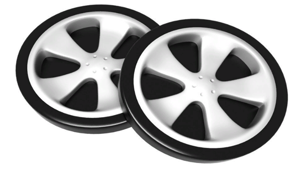 Комплект пластиковых колес (2 шт.) в Стерлитамаке - изображение