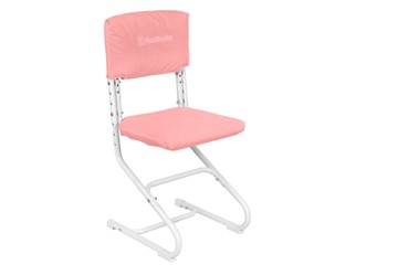 Набор чехлов на спинку и сиденье стула СУТ.01.040-01 Розовый, Замша в Уфе