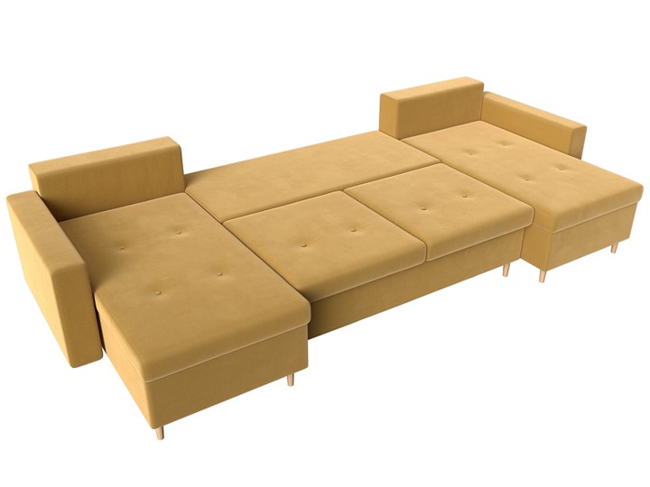 Большой П-образный диван Белфаст, Желтый (Микровельвет) в Уфе - изображение 2
