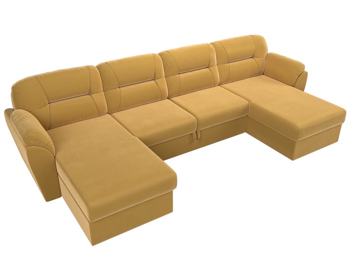 П-образный диван Бостон, Желтый (микровельвет) в Стерлитамаке - изображение 6