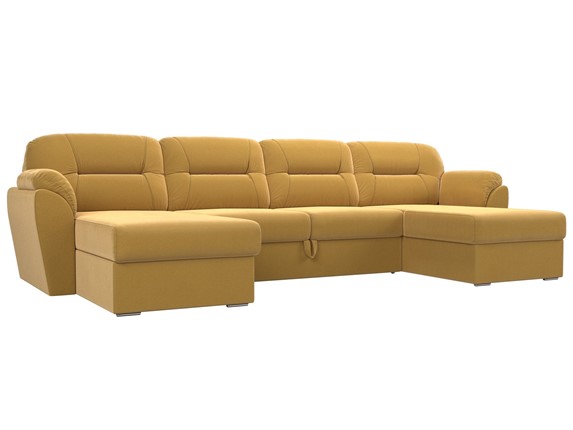 П-образный диван Бостон, Желтый (микровельвет) в Уфе - изображение
