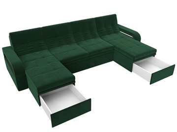П-образный диван Лига-035 мини, Зеленый (велюр) в Стерлитамаке - предосмотр 2