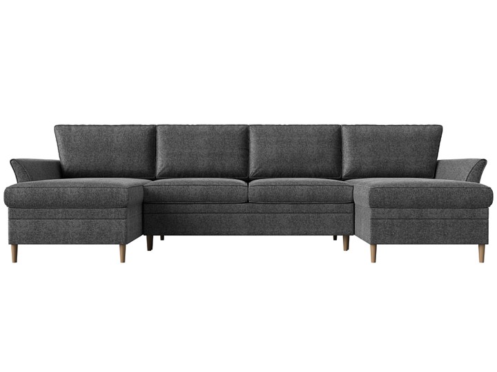 Большой П-образный диван София, Серый (Рогожка) в Стерлитамаке - изображение 1