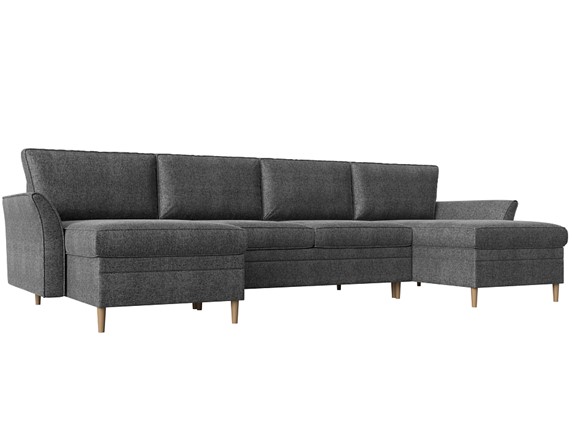 Большой П-образный диван София, Серый (Рогожка) в Стерлитамаке - изображение