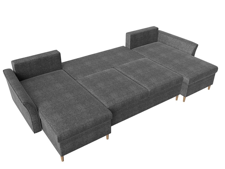 Большой П-образный диван София, Серый (Рогожка) в Стерлитамаке - изображение 6