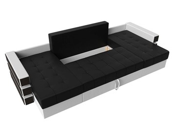 П-образный диван Венеция боннель, Черный\Белый (Экокожа) в Стерлитамаке - предосмотр 6