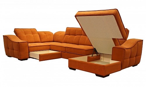 Угловой диван N-11-M (П1+ПС+УС+Д2+Д5+П1) в Уфе - изображение 1