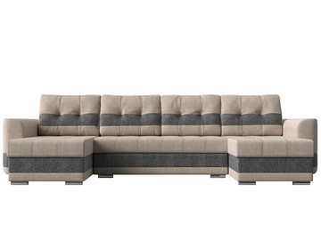 П-образный диван Честер, Бежевый/серый (рогожка) в Стерлитамаке - предосмотр 1