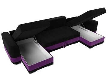 П-образный диван Честер, Черный/фиолетовый (вельвет) в Стерлитамаке - предосмотр 5