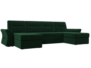 Большой П-образный диван Клайд, Зеленый (Велюр) в Стерлитамаке