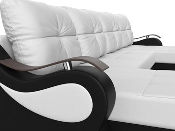 П-образный диван Меркурий П, Белый/черный (экокожа) в Стерлитамаке - предосмотр 3