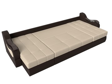 П-образный диван Меркурий П, Бежевый/коричневый (экокожа) в Стерлитамаке - предосмотр 5