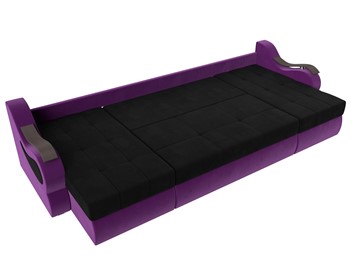 П-образный диван Меркурий П, Черный/фиолетовый (вельвет) в Стерлитамаке - предосмотр 5