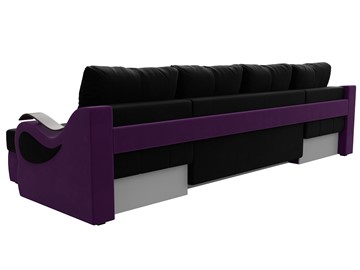 П-образный диван Меркурий П, Черный/фиолетовый (вельвет) в Стерлитамаке - предосмотр 7