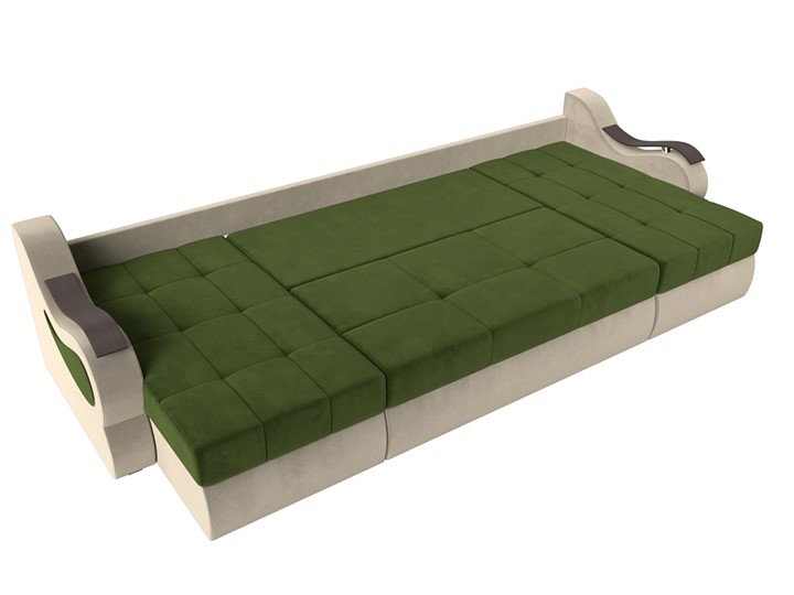 П-образный диван Меркурий П, Зеленый/бежевый (вельвет) в Стерлитамаке - изображение 5