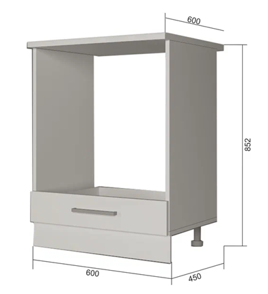 Кухонная тумба НД 60, Сатин/Белый в Стерлитамаке - изображение