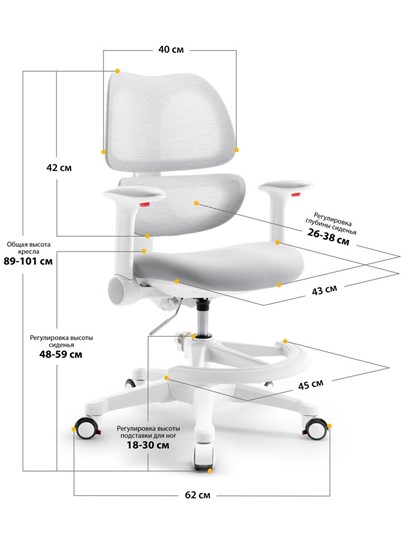 Детское растущее кресло Dream Air Y-607 G в Уфе - изображение 2